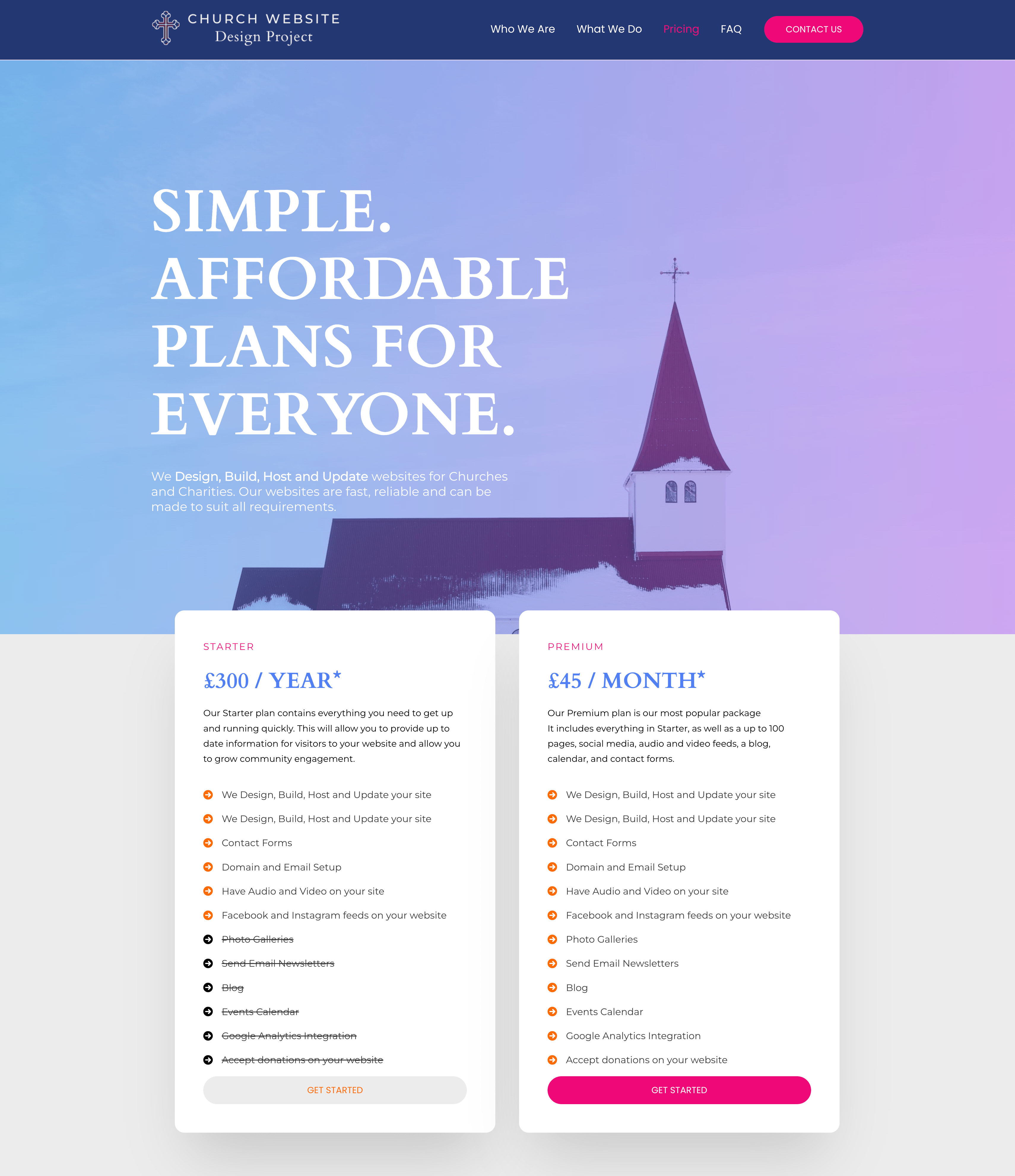 Church Website Design Project payment Section